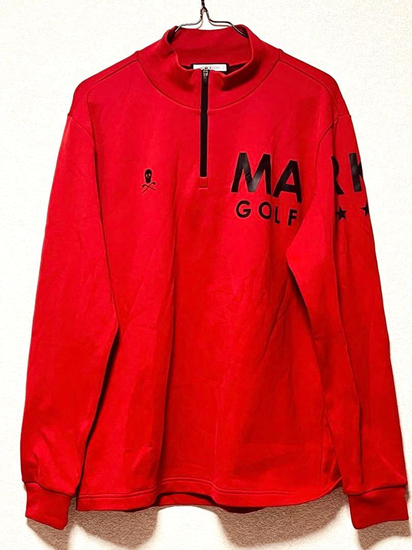 裏起毛　マークアンドロナ　ゴルフメンズフルジップ　長袖シャツ　本日完全終了