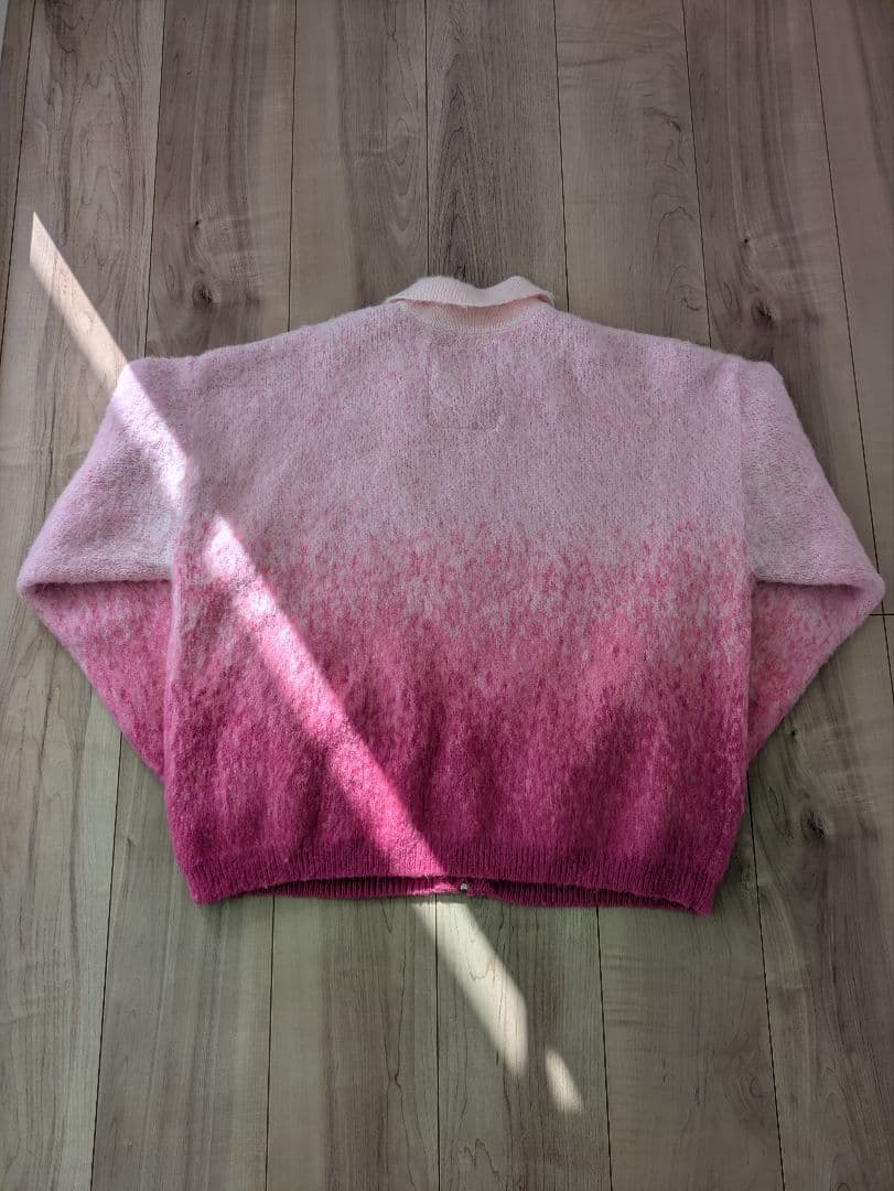 triple sphire モヘア ジップ ニット カーディガン 短丈