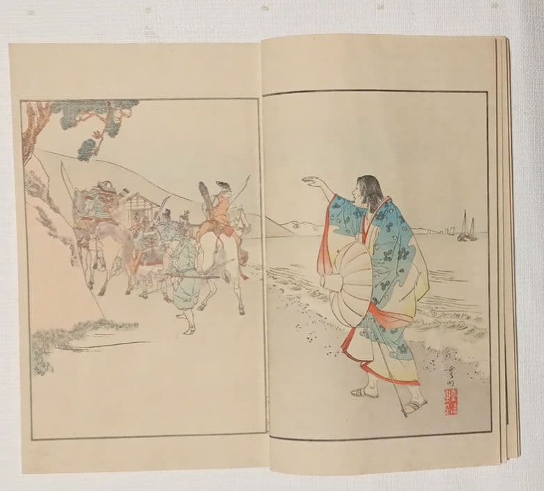 多色刷り木版画本日本歴史画報第4号 編輯者松本楓湖明治25年大倉書店出版