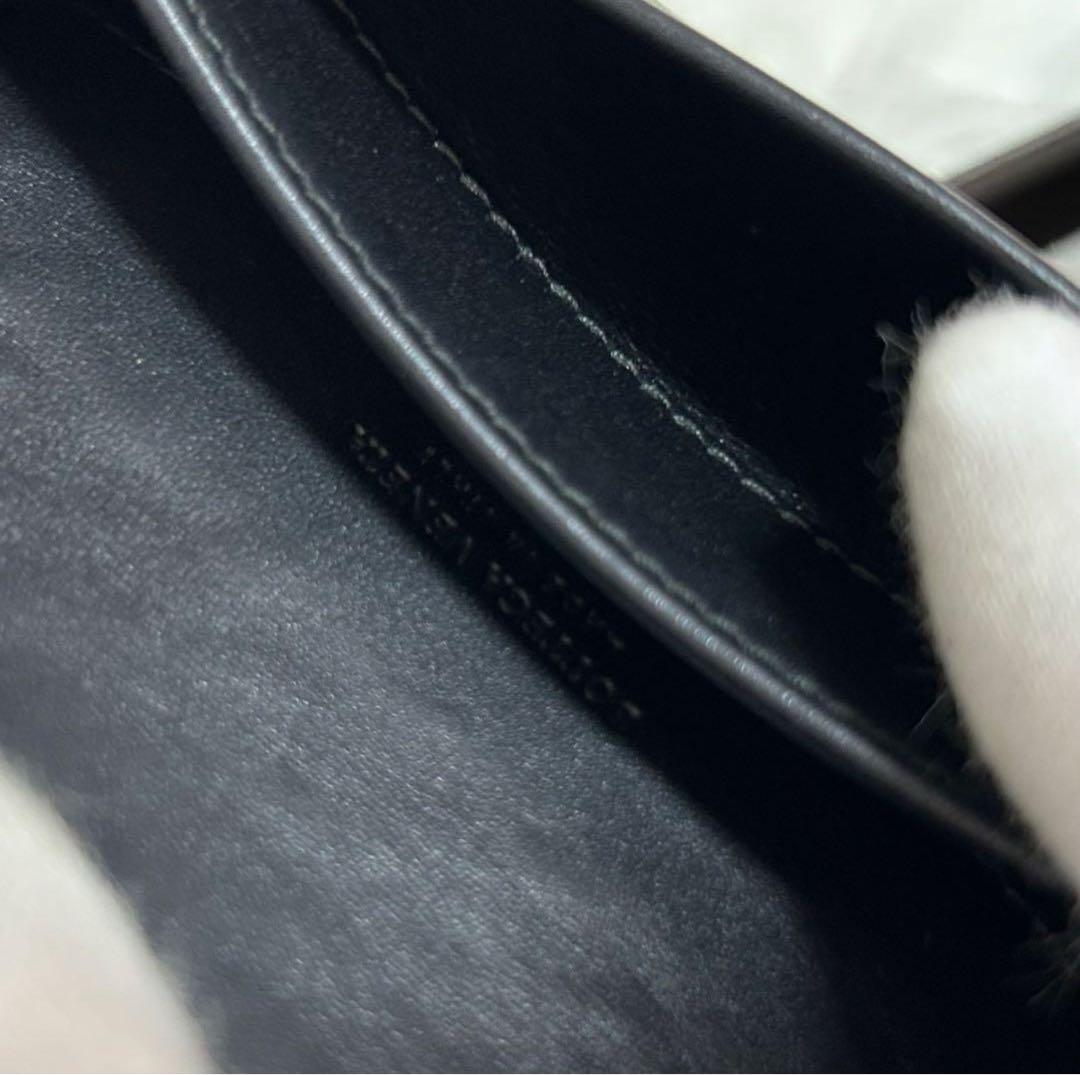 ボッテガヴェネタ イントレチャート 名刺入れ カードケース ブラック レザー