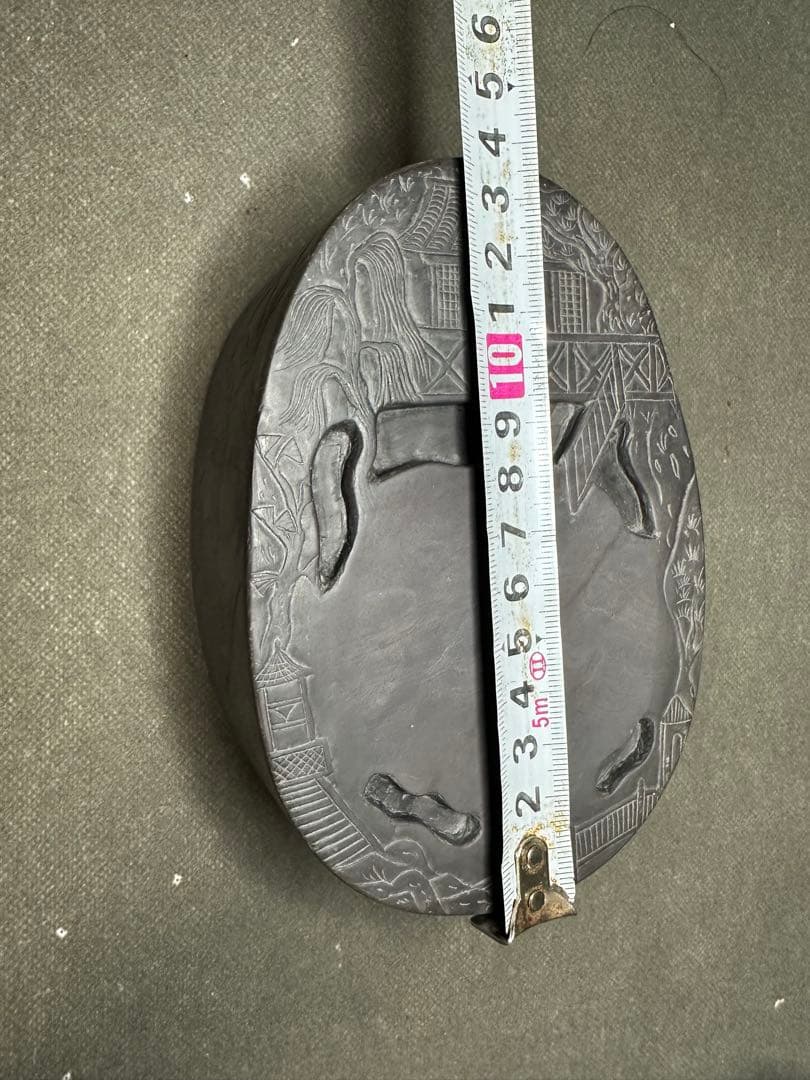 硯台　書道具　中国美術　置物　古美術品　 細密細工　骨董　アンティーク　彫刻