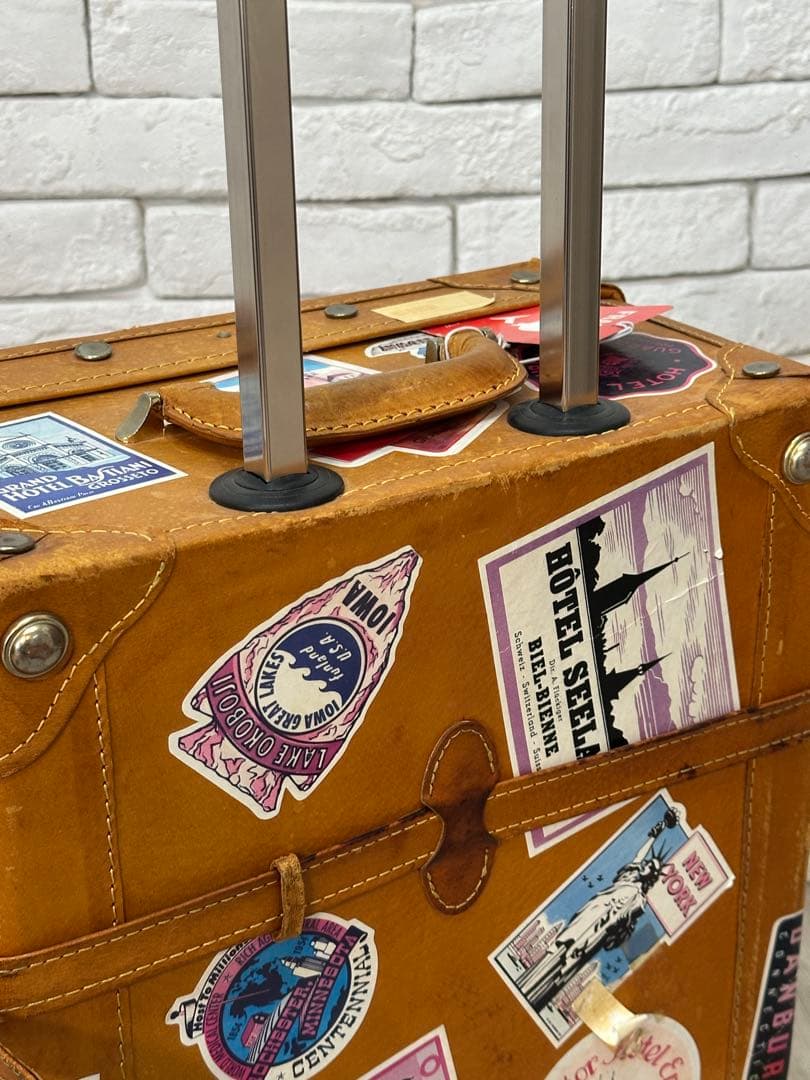 【東京都23区配送無料】スーツケース　旅行　トラベル　キャリーケース　ビンテージ