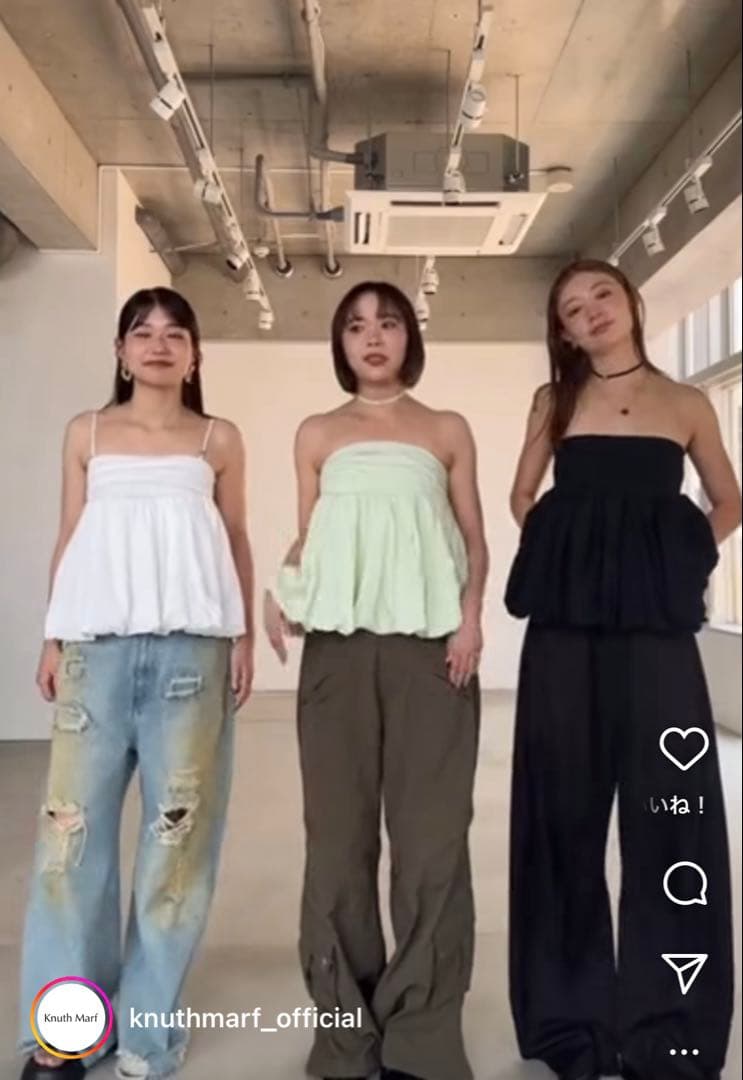 【knuth marf】クヌースマーフ/2way peplum tops