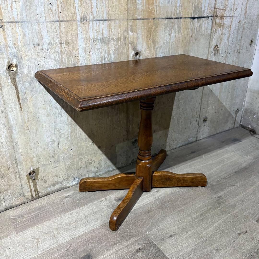 カフェテーブル　センターテーブル　オーク材　②