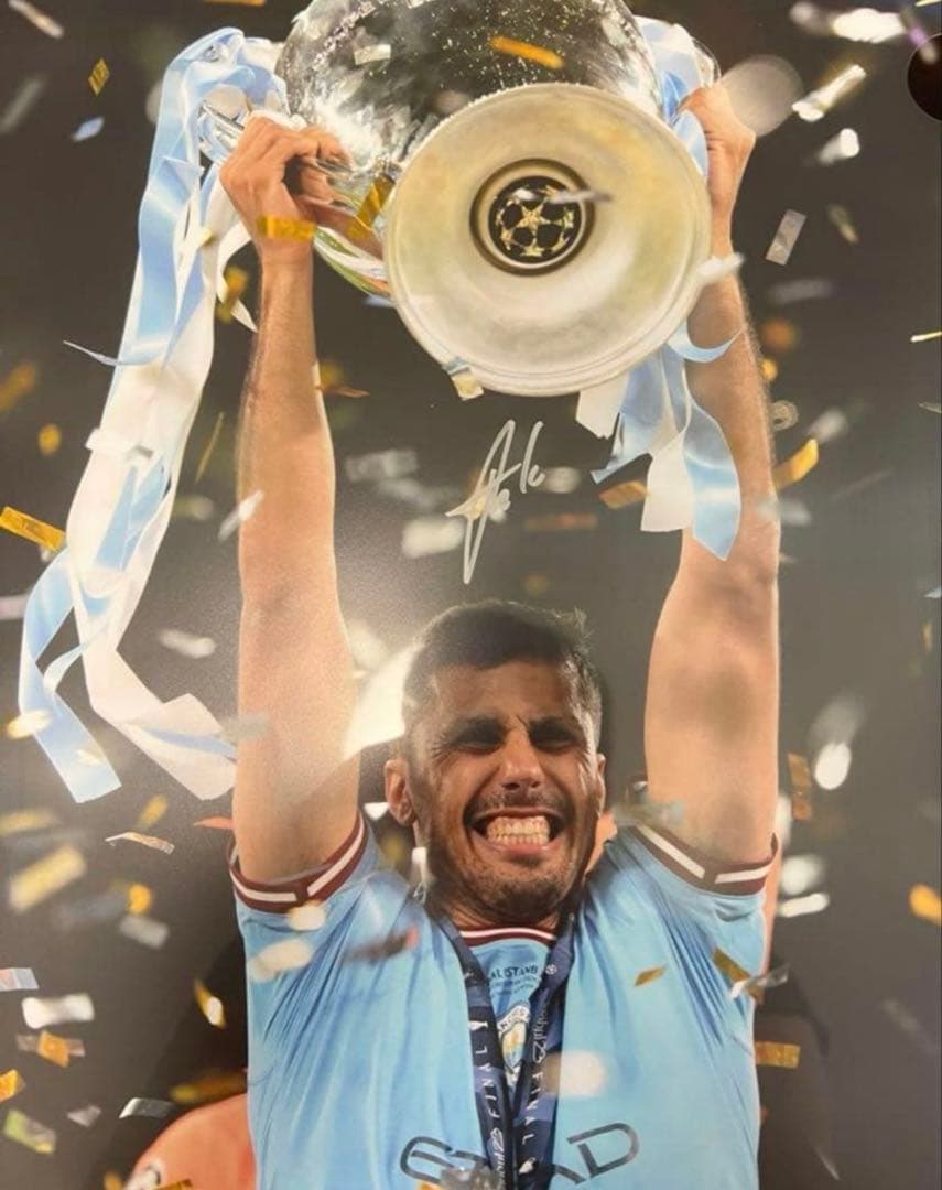 マンC スペイン代表 ロドリ 直筆サイン入りフォト