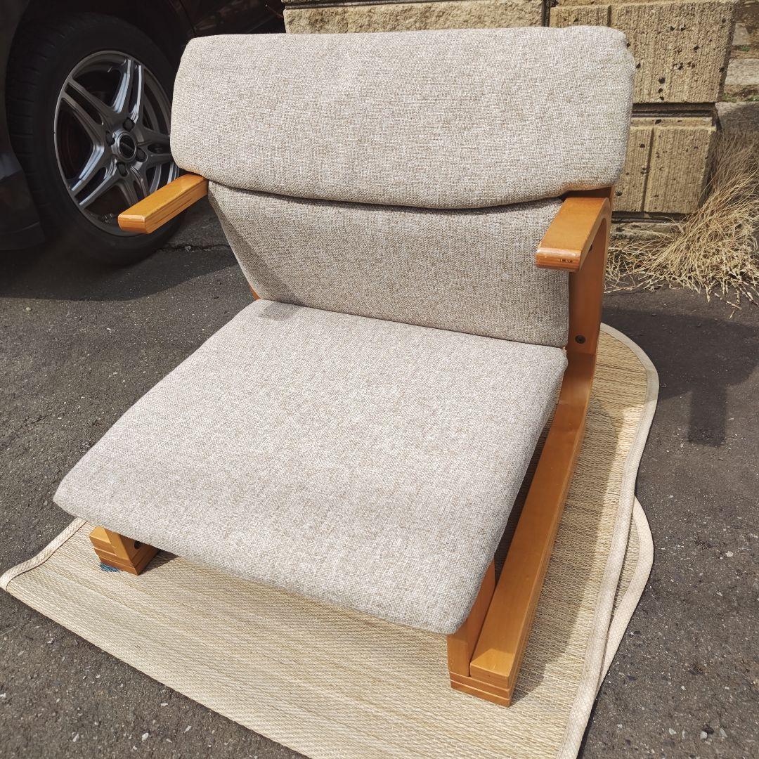 通販生活　楽座椅子　カタログハウス 背当てクッション付き