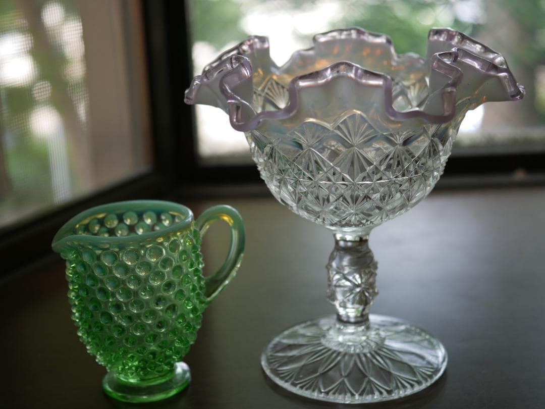 フェントン ピンククレスト Cut & Block オパールセントコンポート