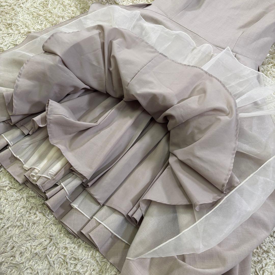 フォクシーニューヨーク　プリーツ　フレア　膝丈ワンピース　ドレス