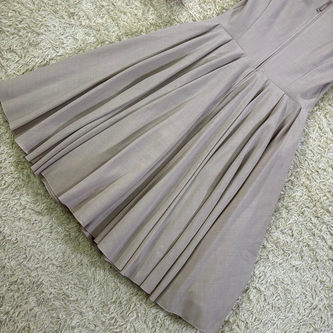 フォクシーニューヨーク　プリーツ　フレア　膝丈ワンピース　ドレス