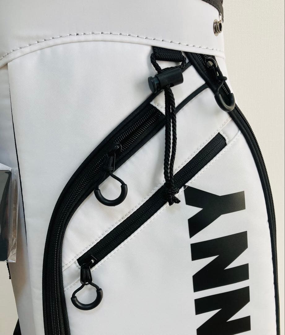 新品 パーリーゲイツ ジャックバニー 定番キャディバッグ 自立型 46インチ 白