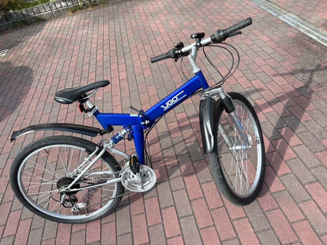 新品タイヤ・フルサス・折り畳みマウンテンバイク(26㌅)お届け出来ます。引取可能