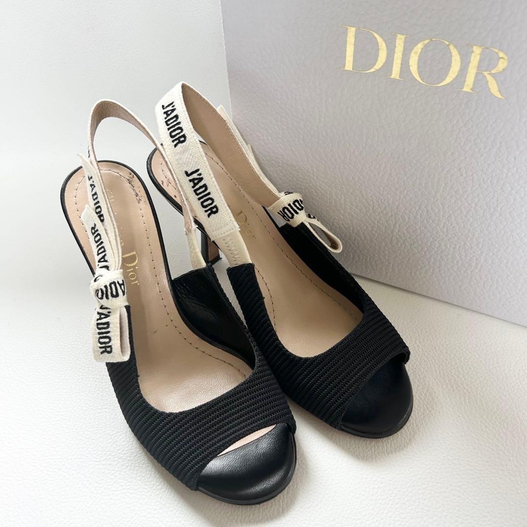 DIOR J’ADIOR スリングバックパンプス 34 1/2 ブラック
