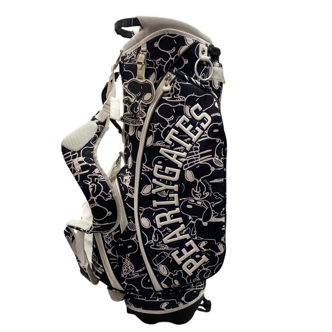 パーリーゲイツ スヌーピー キャディバッグ ブラック ホワイト 9.5型 6分割