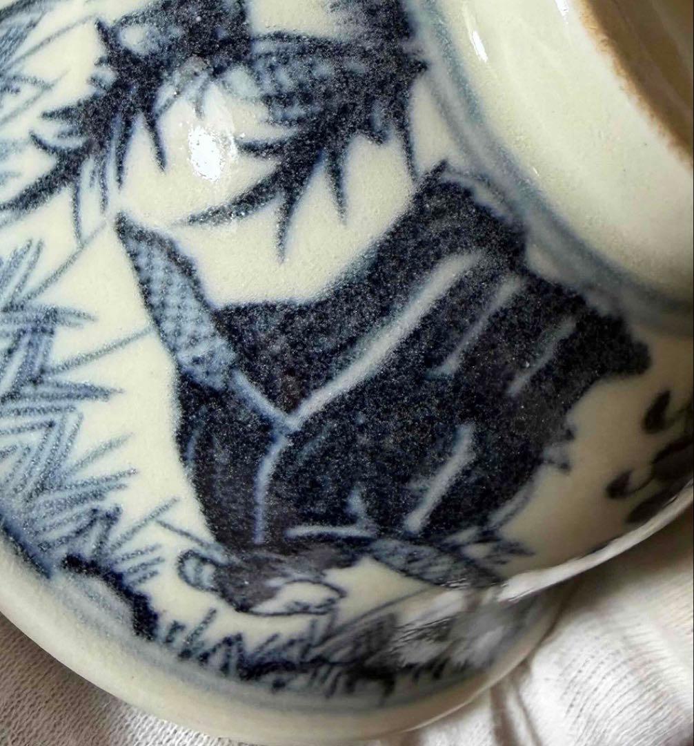 中国 染付人物碗　f2260127