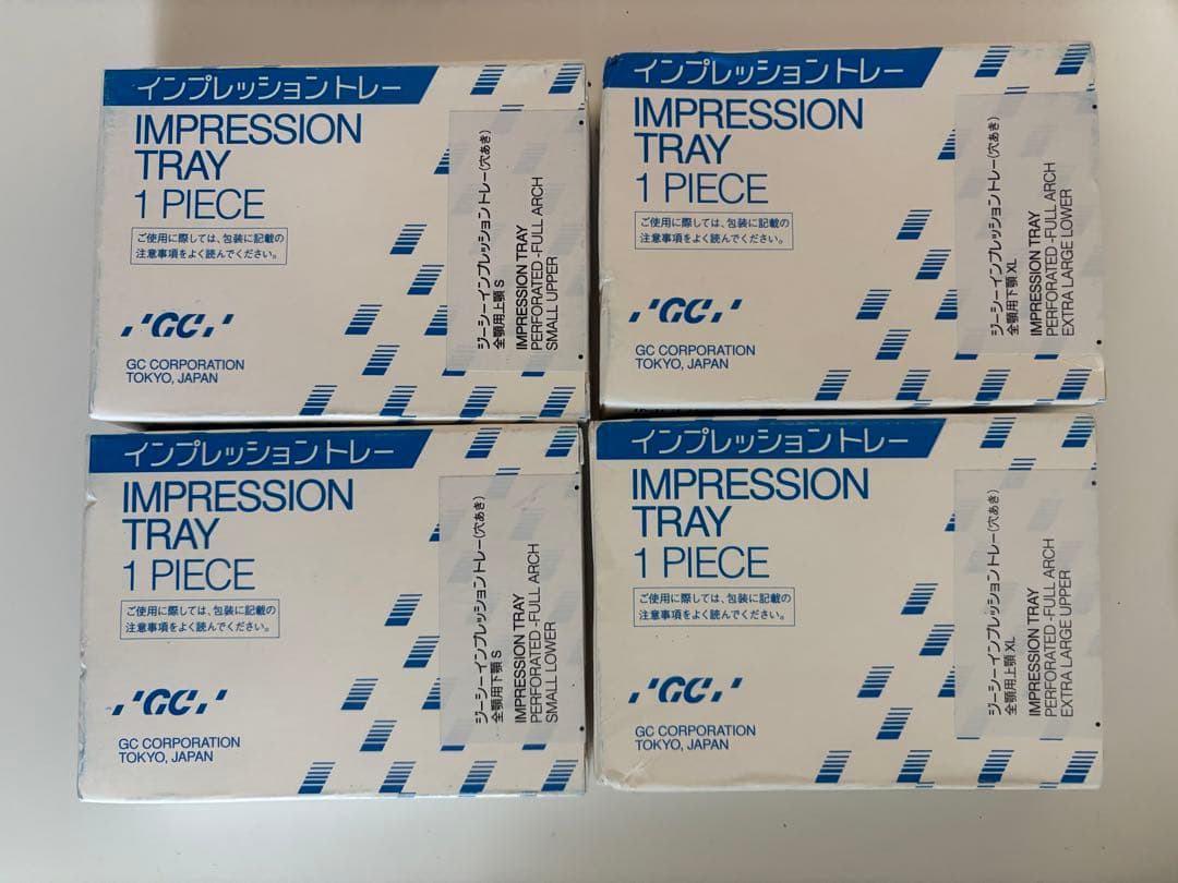 美品歯科GC IMPRESSION TRAY 上下SMLXL 新品4個中古品4個