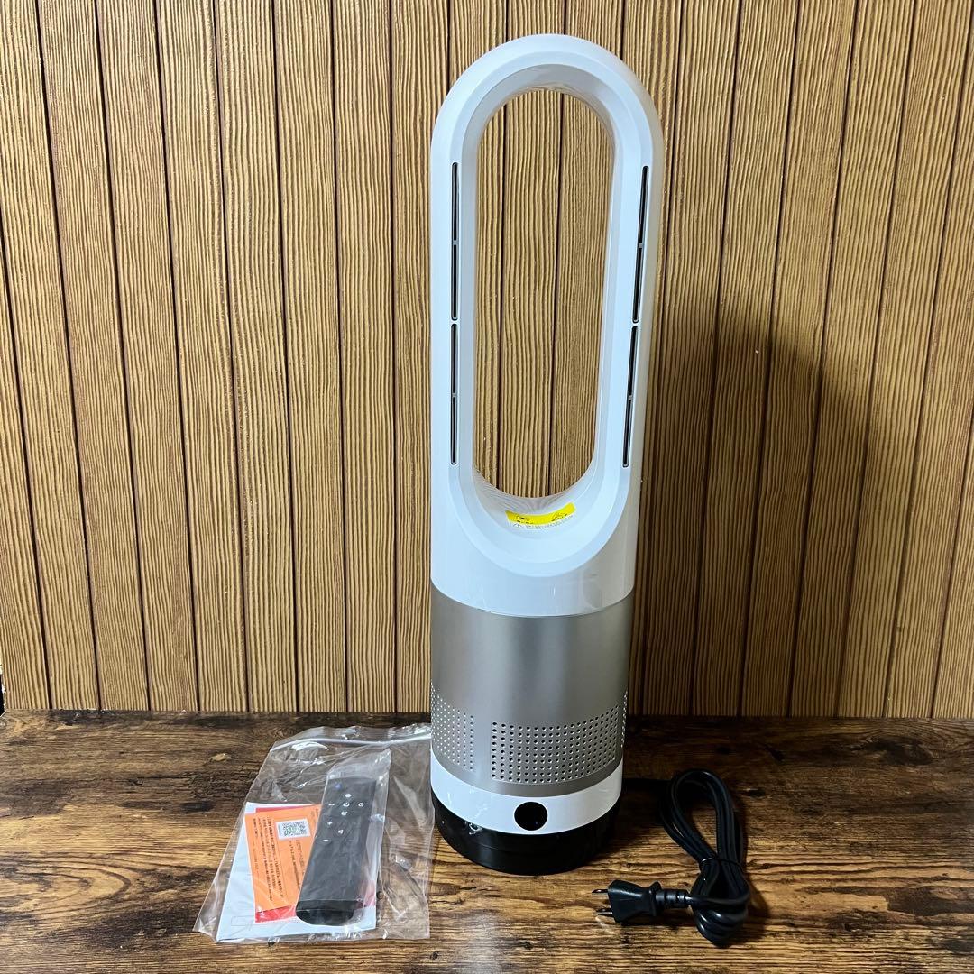 セラミックヒーター タワーファン 冷暖両用 羽根なし DCモーター 首振り