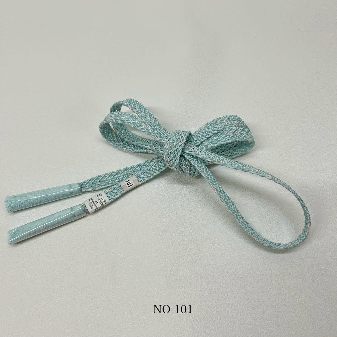 古典しじら織　浴衣　綿　粋な夏着物　縞柄　半幅帯　藍緑　帯締め　3点　0716⑪