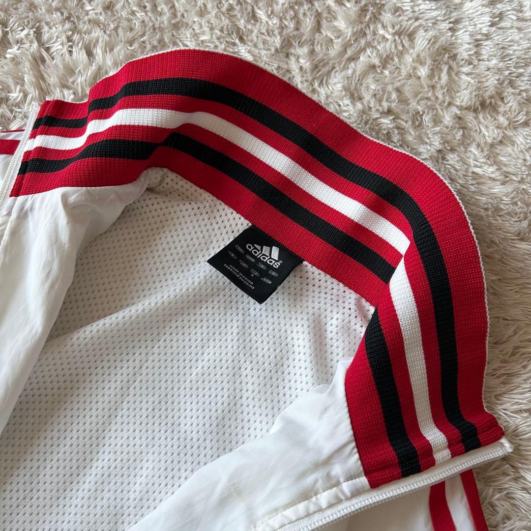 アディダス 00s Liverpool nylon jacket S white