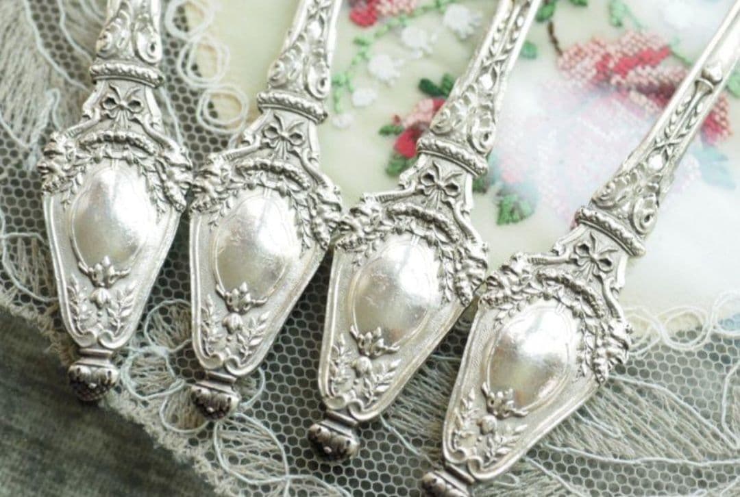 純銀 ③ ソリッドシルバー アイスクリームスプーン スターリングシルバー