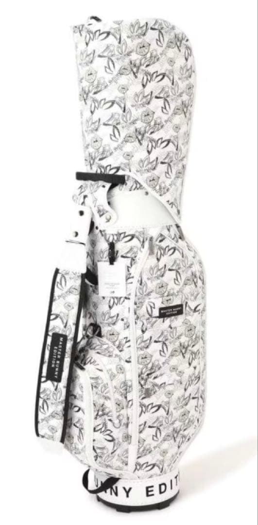 新品 パーリーゲイツ マスターバニー総柄プリント キャディバッグ 46インチ対応