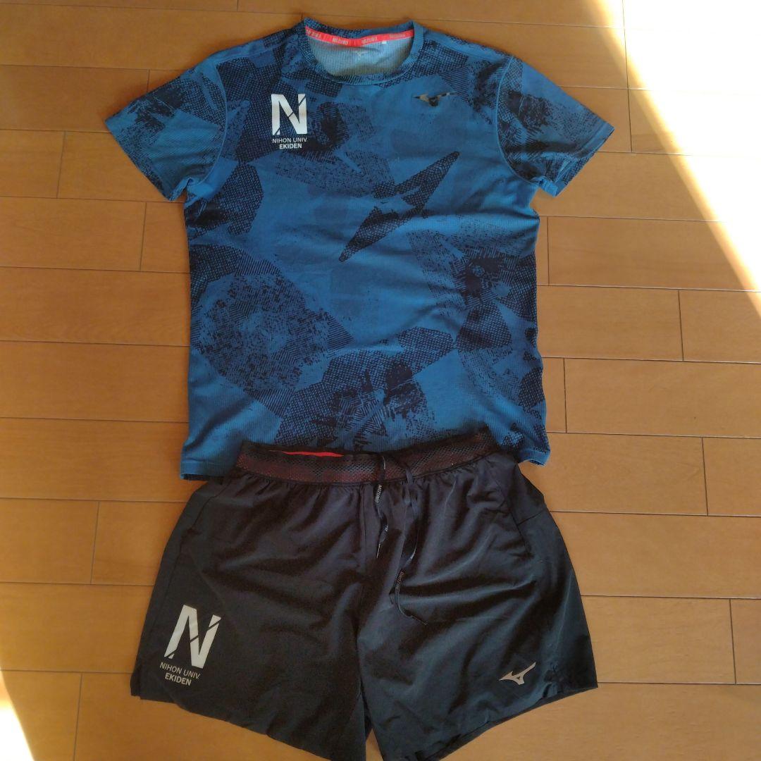 日大駅伝部Mizuno スポーツウェアセット 青と黒