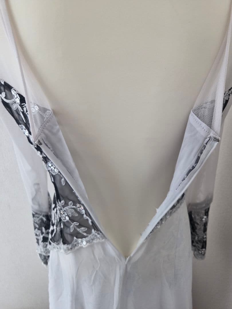 訳あり スタンダードドレス ボールルーム ホワイト 社交ダンス