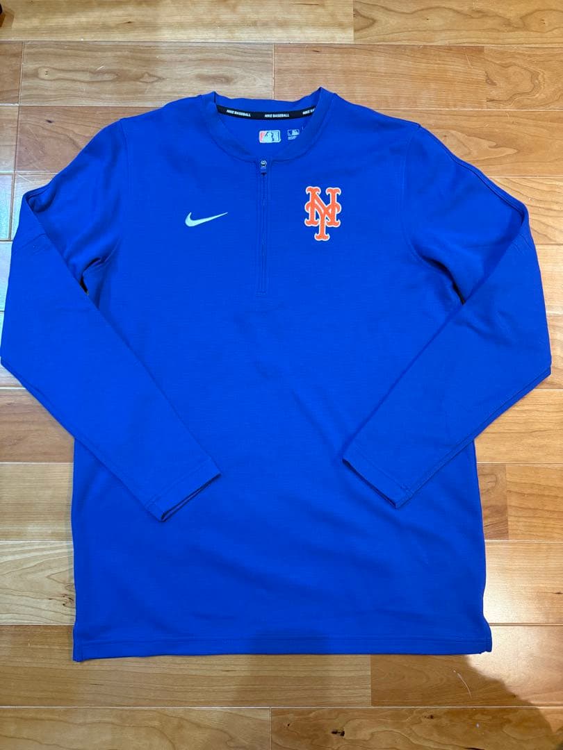 新品同様　NIKE Nike ニューヨーク・メッツ ハーフジップシャツ　日本L