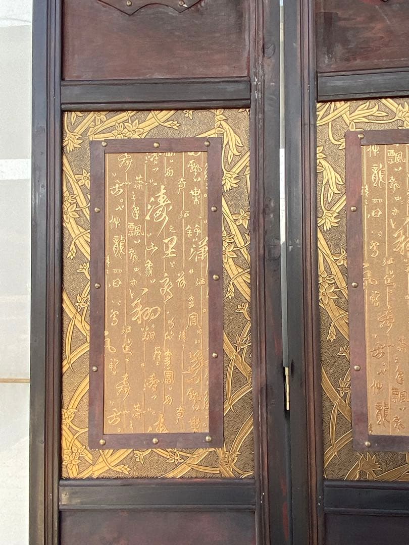 唐物 中国风の骨董品木屏風　年代不詳骨董品　入手困難 割引相談可3