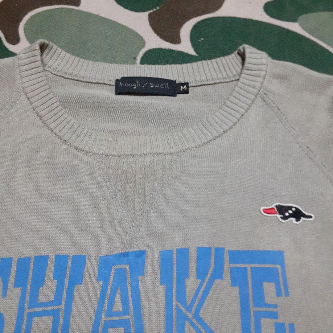 rough and swell ラフアンドスウェル　両面ロゴ　ニットセーター