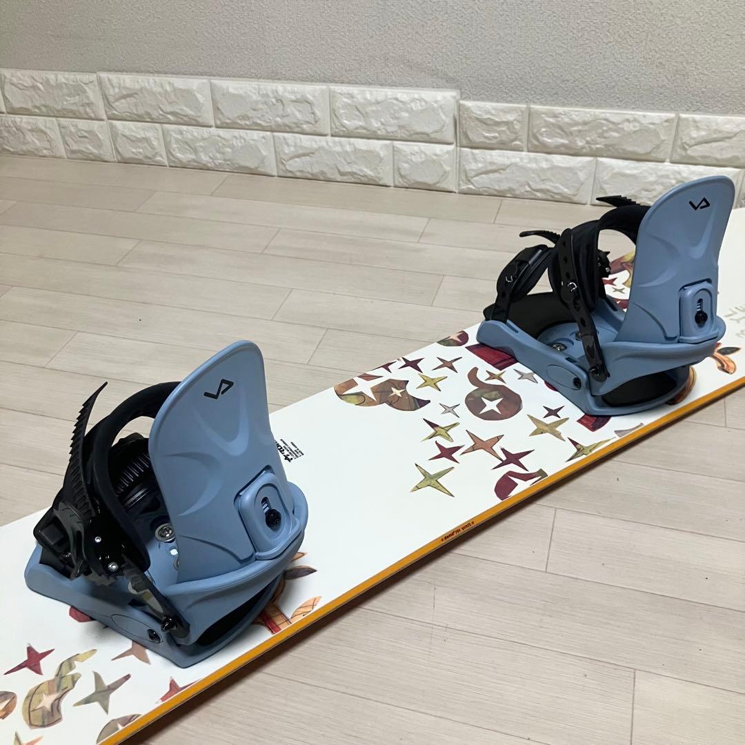 新品バインディング/Rome VINYLロームスノーボードセット143/バック付