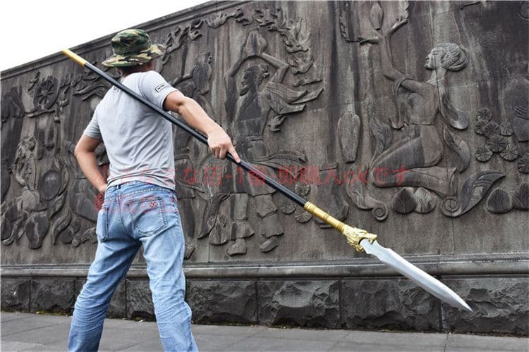 神武銃 古兵器 武具 刀装具 模造刀 金属製　模造槍 3分割式