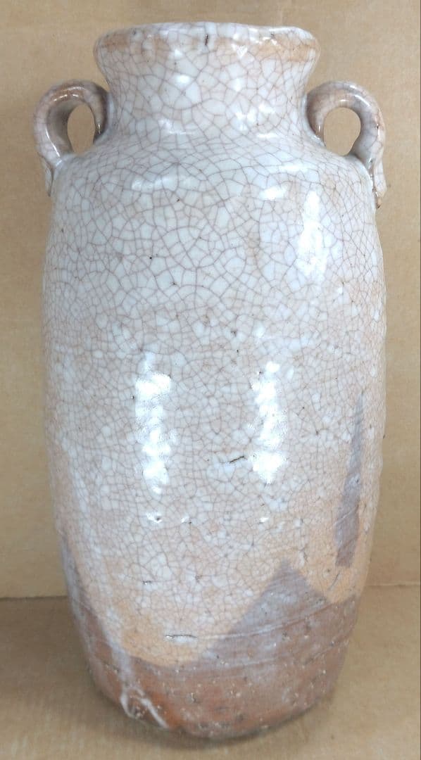 岡田裕 萩花入≪裏千家 十五代 鵬雲斎書付≫共箱 栞2 萩焼 岡田窯八代目 美品