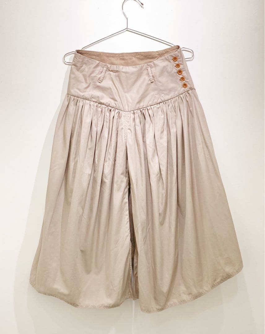 KAPITAL ギャザー入りベージュワイドパンツ サイズ1