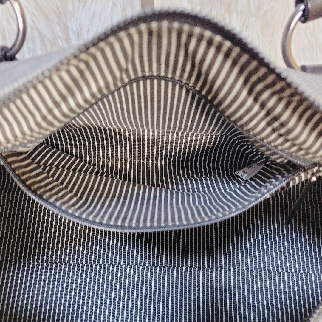 希少✨バーバリー ボストン ハンドバッグ　キャンバス レザー　ロゴプレート