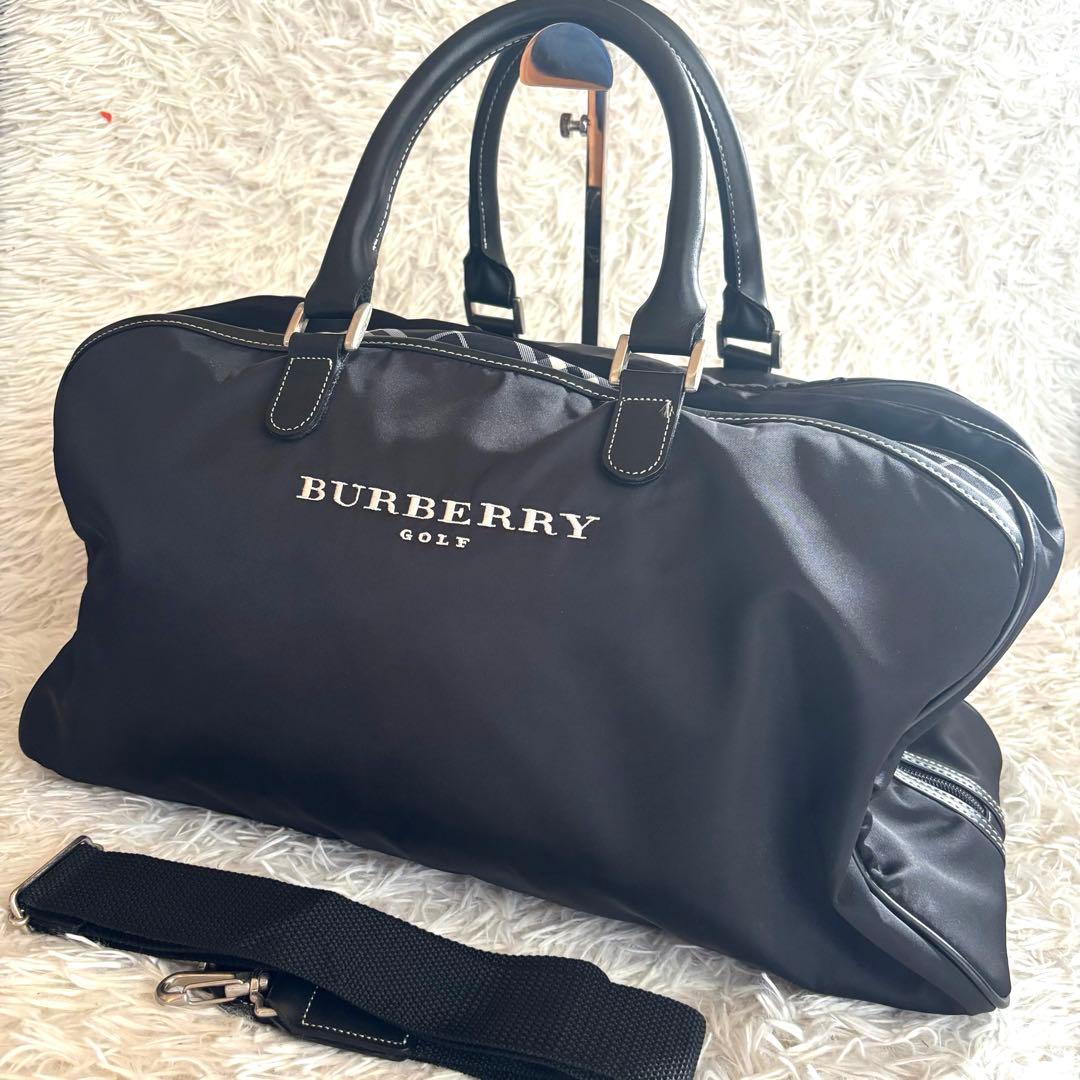 【美品・使用感少】バーバリー ゴルフ ノバチェック 2way ボストンバッグ
