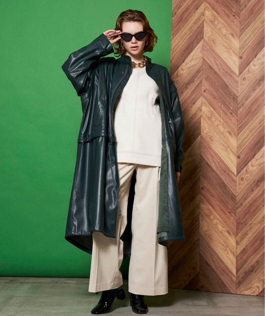 MAISONSPECIALメゾンスペシャル　ヴィーガンレザーモッズコート 新品