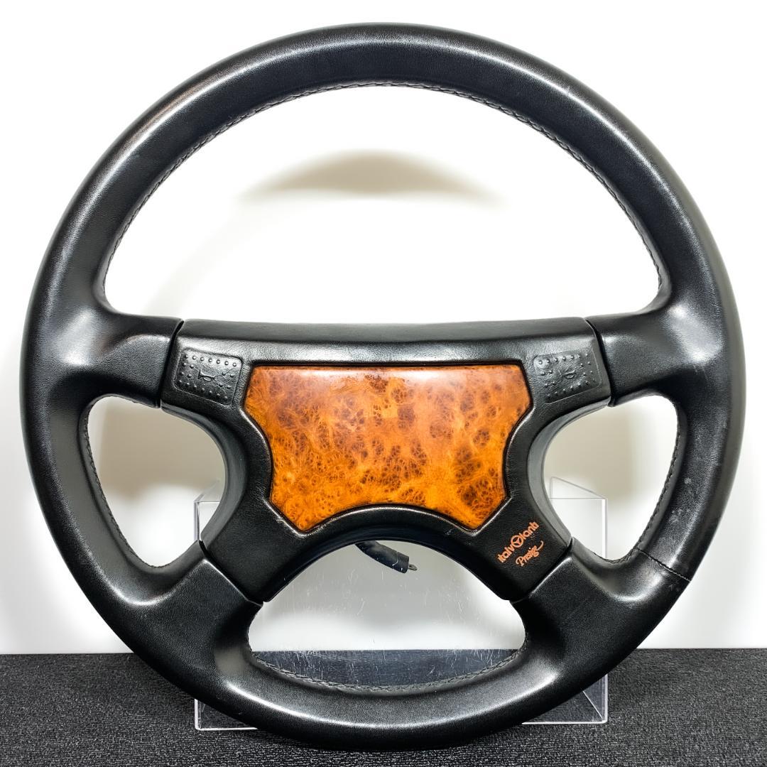 イタルボランテ プレステージ 4スポーク レザーステアリング 36φ 美品