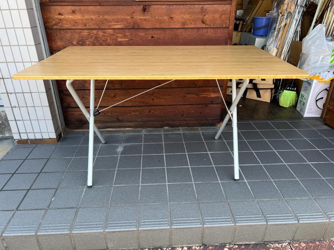 リユース　ワンアクションテーブルロング竹