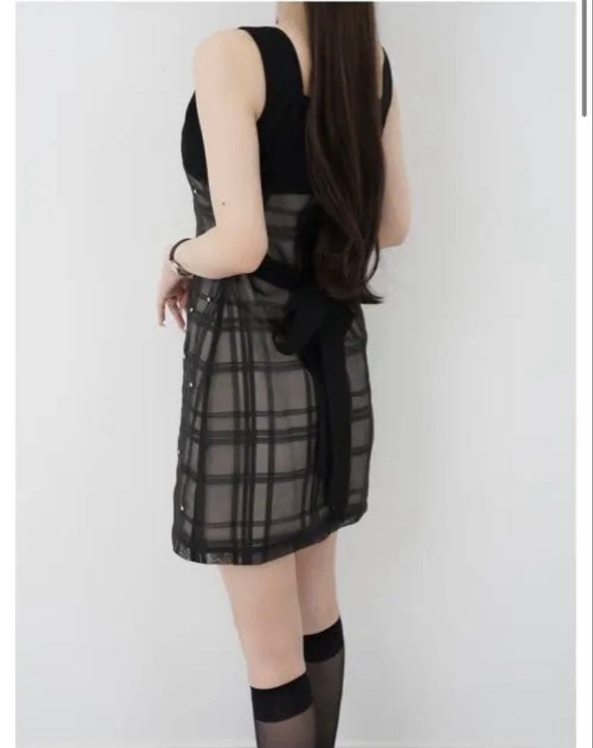 ワンピース Lumignon Bijou grid ribbon dress M