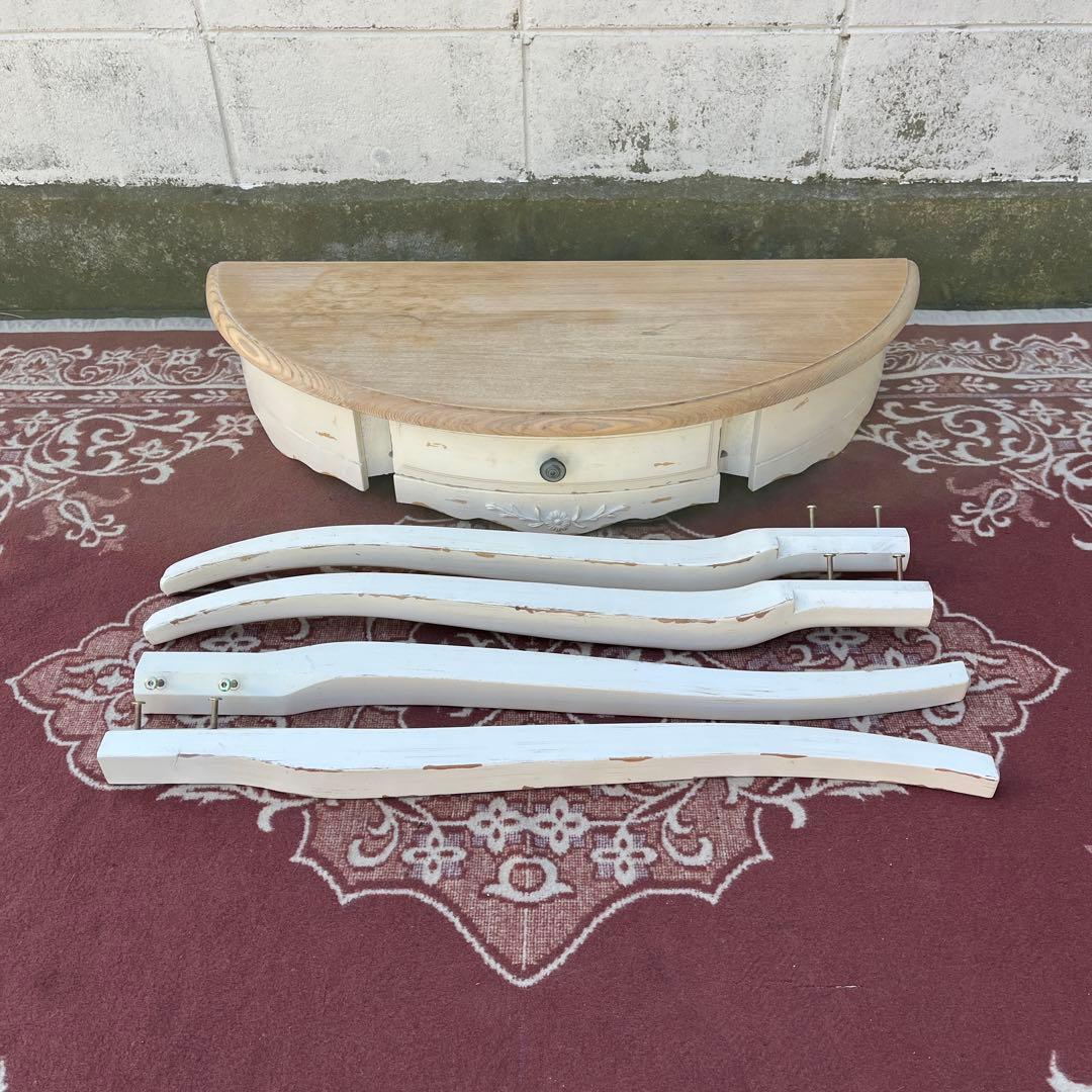 アンティークデザイン◾️木製コンソールテーブル 飾り台 ディスプレイ台 木製棚