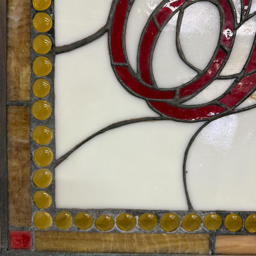 送料込み【希少】【幅67㎝】グレインベルト　特大ステンドグラス 看板 パネル