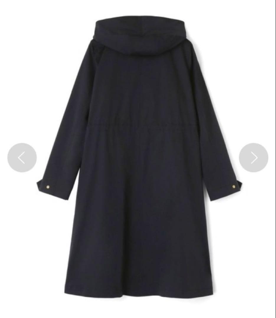 アナイANAYI ブライトツイルライナー付モッズコート　紺ネイビー