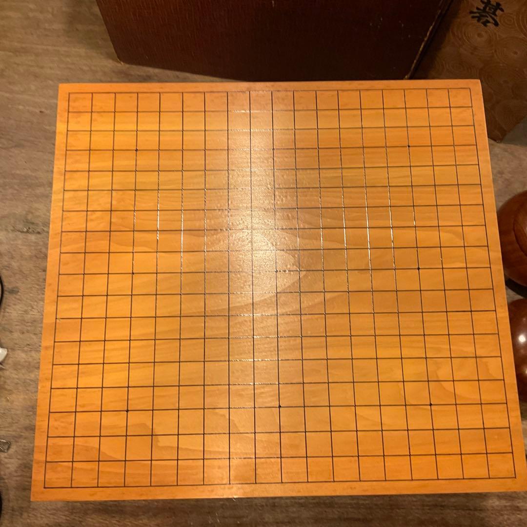 美品！囲碁セット【高級碁盤、碁石36号、特大碁笥】脚付 蛤 那智黒 碁盤 ヘソ付