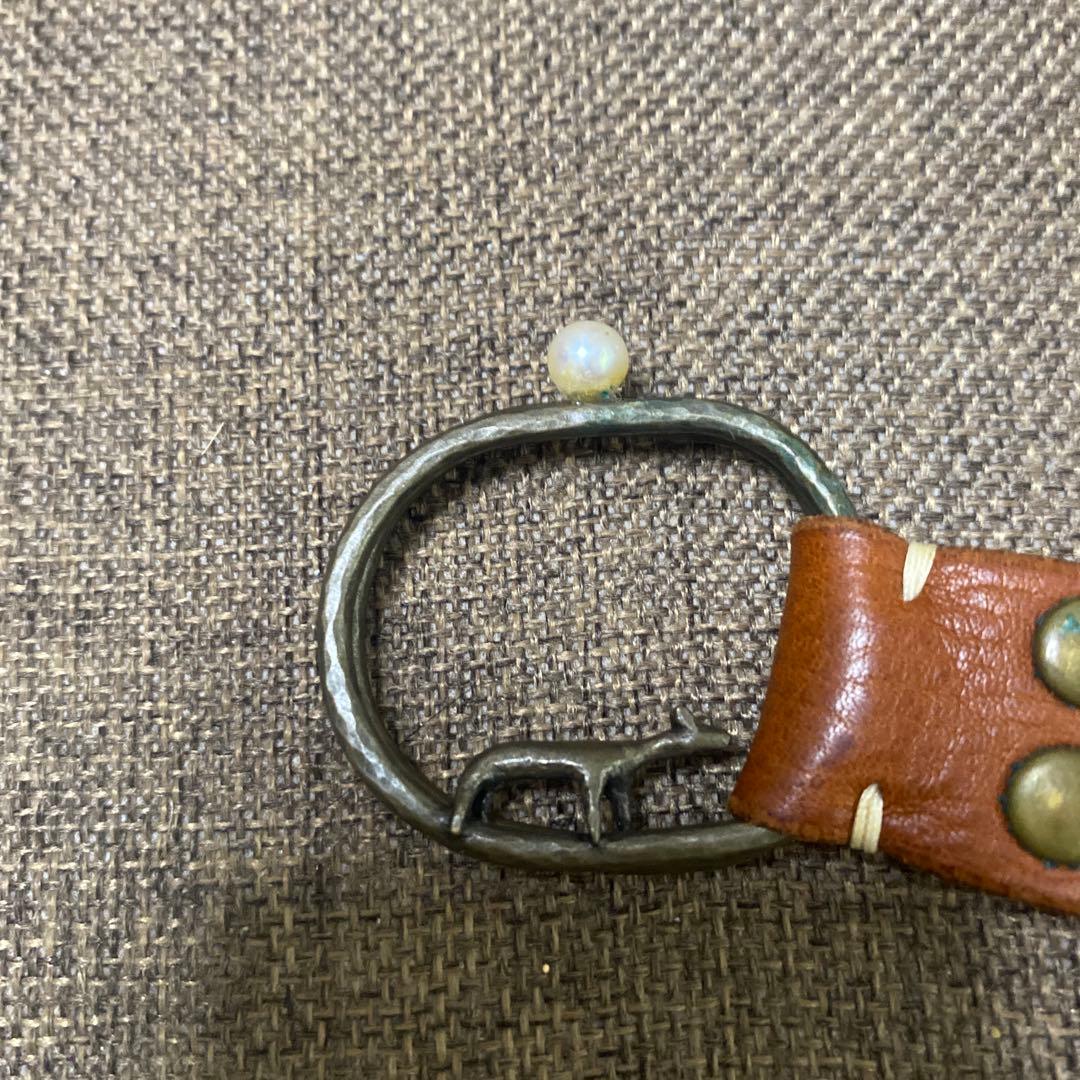 minä perhonen ミナペルホネン　ブラウンレザーベルト