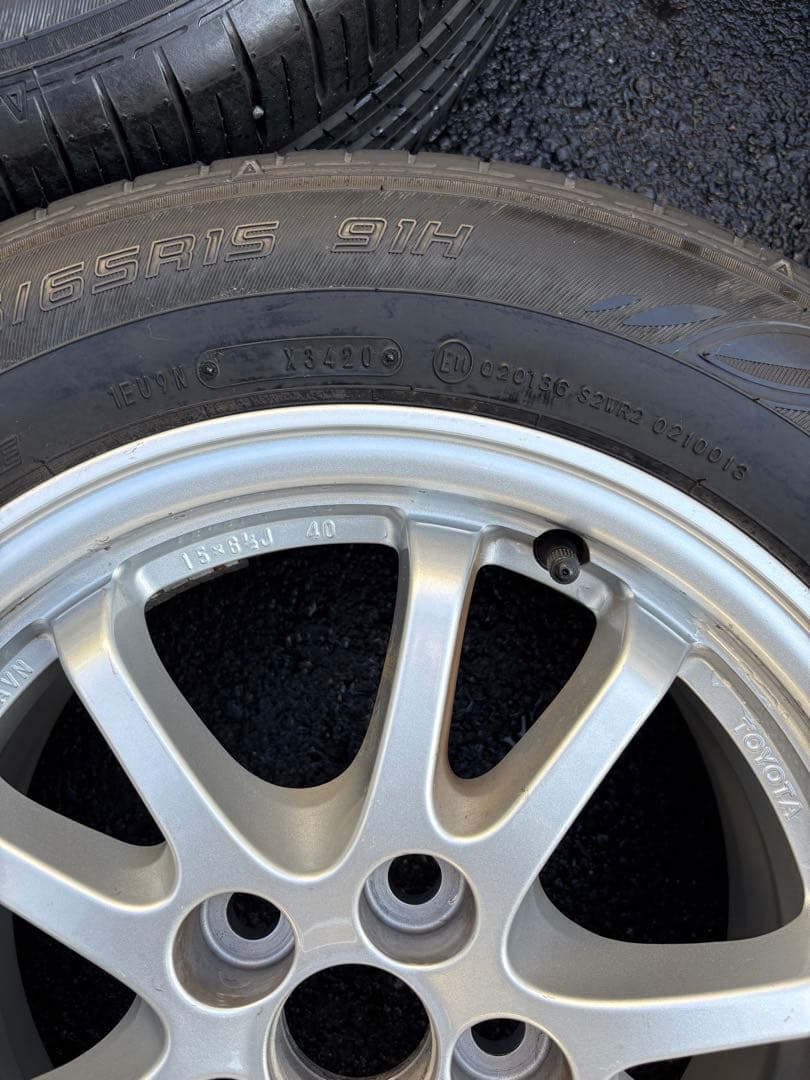 タイヤホイールセットプリウス純正195/65R15DUNLOP