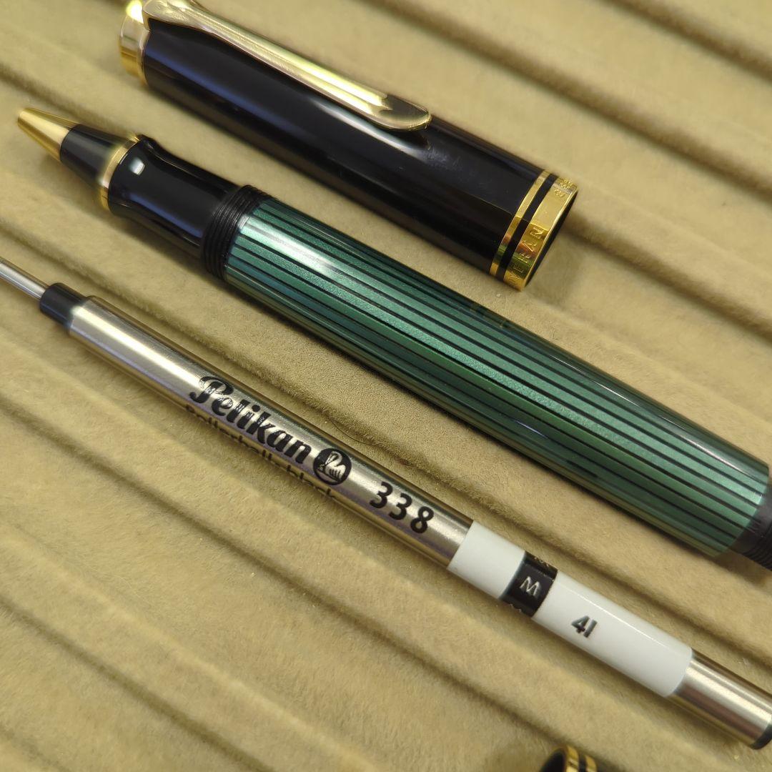 ペリカン「スーベレーン R600 グリーンストライプ」ローラーボール