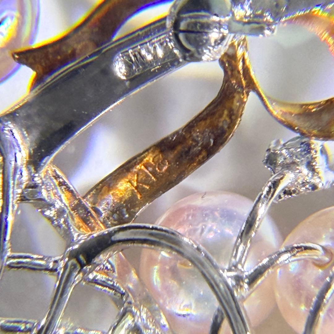 SILVER/K18（18金） 真珠 ルビー エメラルド サファイア ブローチ