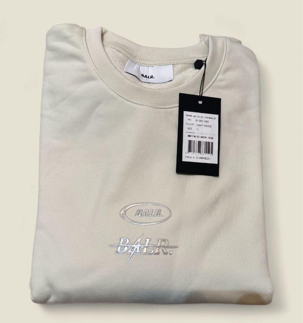 BALR. ボーラー Lサイズ CREWNECK LIGHT BEIGE