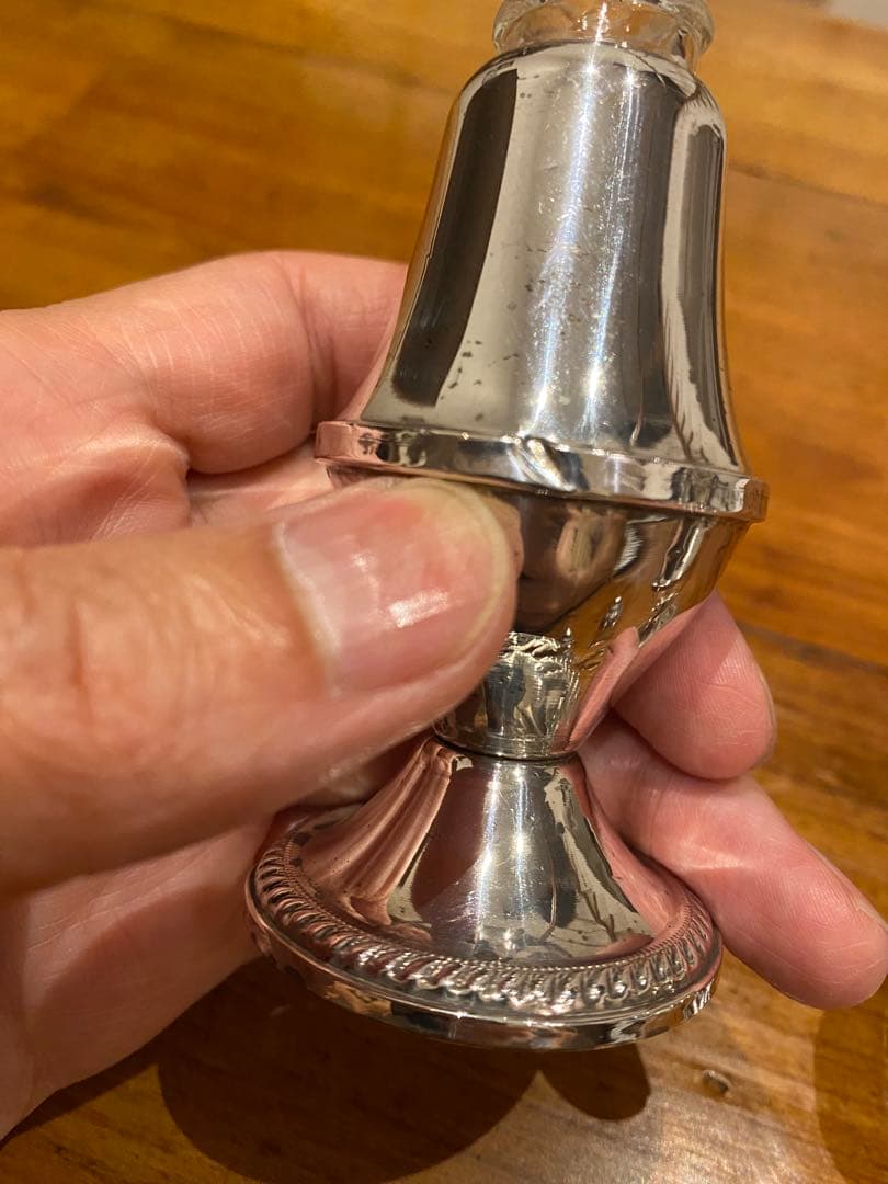 銀　スターリングシルバー　ソルト&ペッパー容器　コンディメント 2個セット