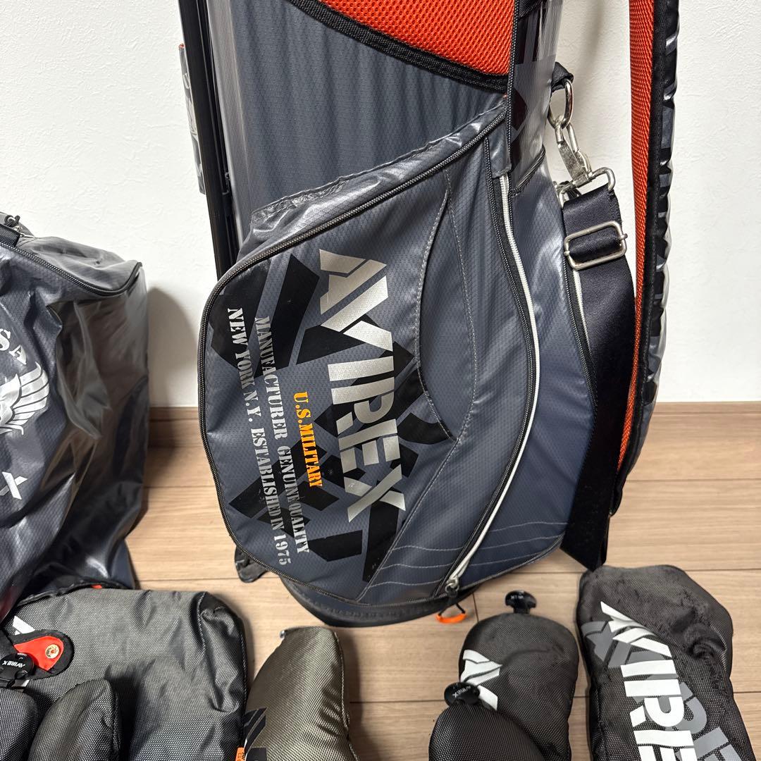 AVIREX ゴルフバッグ・キャディバッグ　ヘッドカバー付き